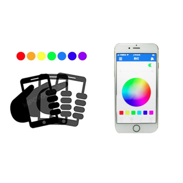 Lampadina musicale a LED E27 Luce sveglia con telecomando colorato intelligente, APP Multi-link Music Light, APP+Remote Control