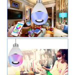 Lampadina musicale a LED E27 Luce sveglia con telecomando colorato intelligente, APP Multi-link Music Light, APP+Remote Control