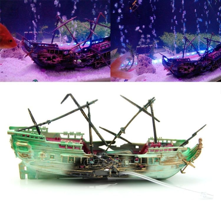 Acquario Acquario Decorazione paesaggistica per acquario Giocattolo che migliora l'ossigeno Naufragio marcio, Toy Rotten Shipwreck
