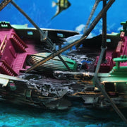 Acquario Acquario Decorazione paesaggistica per acquario Giocattolo che migliora l'ossigeno Naufragio marcio, Toy Rotten Shipwreck