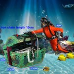 Decorazione pneumatica per acquario, subacqueo, caccia al tesoro, Frogman, acquario, paesaggio