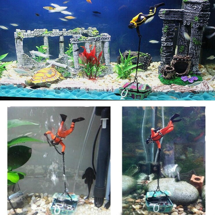 Decorazione pneumatica per acquario, subacqueo, caccia al tesoro, Frogman, acquario, paesaggio