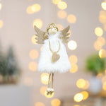 Ciondolo per decorazione natalizia da 4 pezzi, amore, peluche, piuma, angelo, albero di Natale