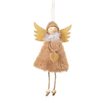 Ciondolo per decorazione natalizia da 4 pezzi, amore, peluche, piuma, angelo, albero di Natale