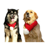 Sciarpa di lana natalizia per animali domestici Asciugamano per saliva per cani di taglia media e grande, XXS, XS, S, M, L, XL