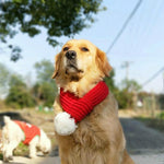 Sciarpa di lana natalizia per animali domestici Asciugamano per saliva per cani di taglia media e grande, XXS, XS, S, M, L, XL