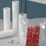 2 rotoli di sacchetto per la conservazione sottovuoto degli alimenti, sacchetto per il confezionamento del riso sottovuoto, 12x500cm, 15x500cm, 17x500cm, 20x500cm, 25x500cm, 28x500cm, 32x500cm