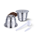 Capsule di caffè riutilizzabili in acciaio inossidabile con filtri di caffè a riempimento multiplo, Coffee Capsules