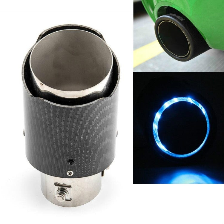 Tubo scarico auto fibra carbonio con luci LED 164x63x92 mm