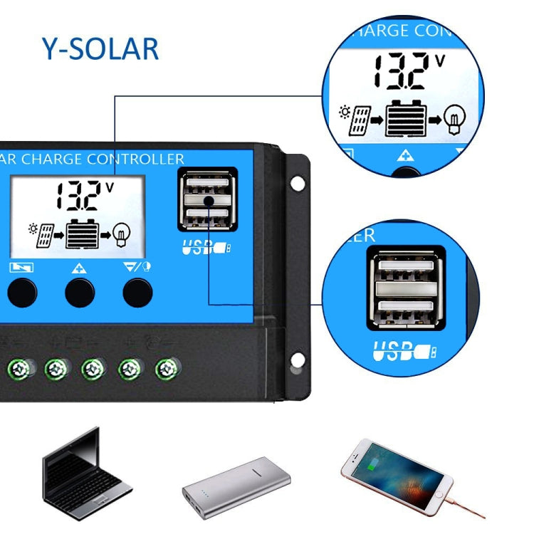 Controller solare ricarica lampione stradale 10-60A