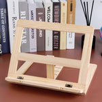 Supporto per notebook per bambini, supporto per lettura in legno, supporto per libri anti-miopia, Log iron Clip, Log Wood Clip