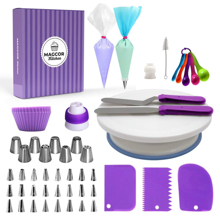 Set di piatti girevoli per torte, decorazione per tavolo, decorazione per bocca, borsa in silicone, cottura fai da te, 6 PCS/Set, 12 PCS/Set, 60 PCS/Set