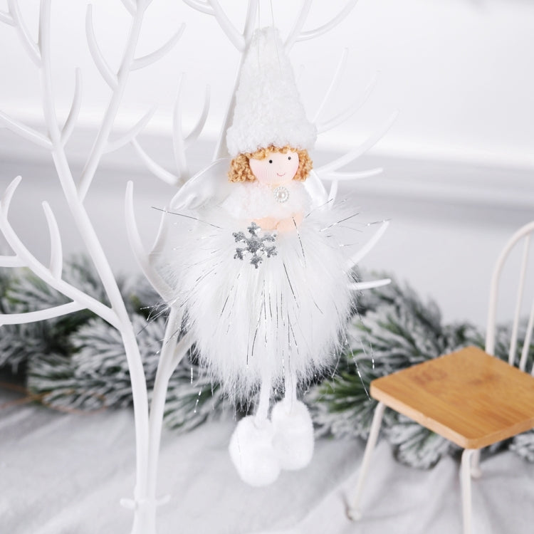 3 pezzi di decorazione natalizia in peluche con ciondolo a forma di angelo, albero di Natale, regalo, Snowflake Angel, Five Star Angel