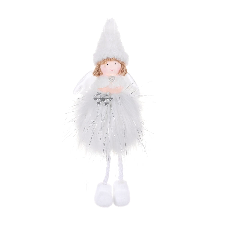 3 pezzi di decorazione natalizia in peluche con ciondolo a forma di angelo, albero di Natale, regalo, Snowflake Angel, Five Star Angel