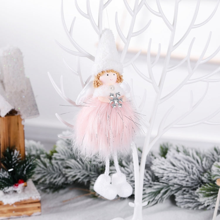 3 pezzi di decorazione natalizia in peluche con ciondolo a forma di angelo, albero di Natale, regalo, Snowflake Angel, Five Star Angel