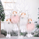 3 pezzi di decorazione natalizia in peluche con ciondolo a forma di angelo, albero di Natale, regalo, Snowflake Angel, Five Star Angel