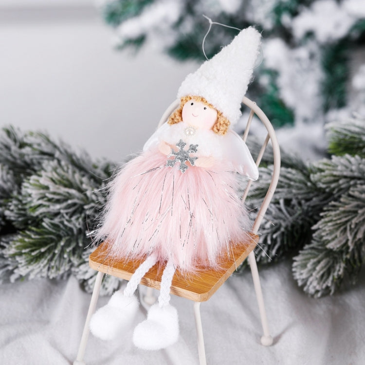 3 pezzi di decorazione natalizia in peluche con ciondolo a forma di angelo, albero di Natale, regalo, Snowflake Angel, Five Star Angel