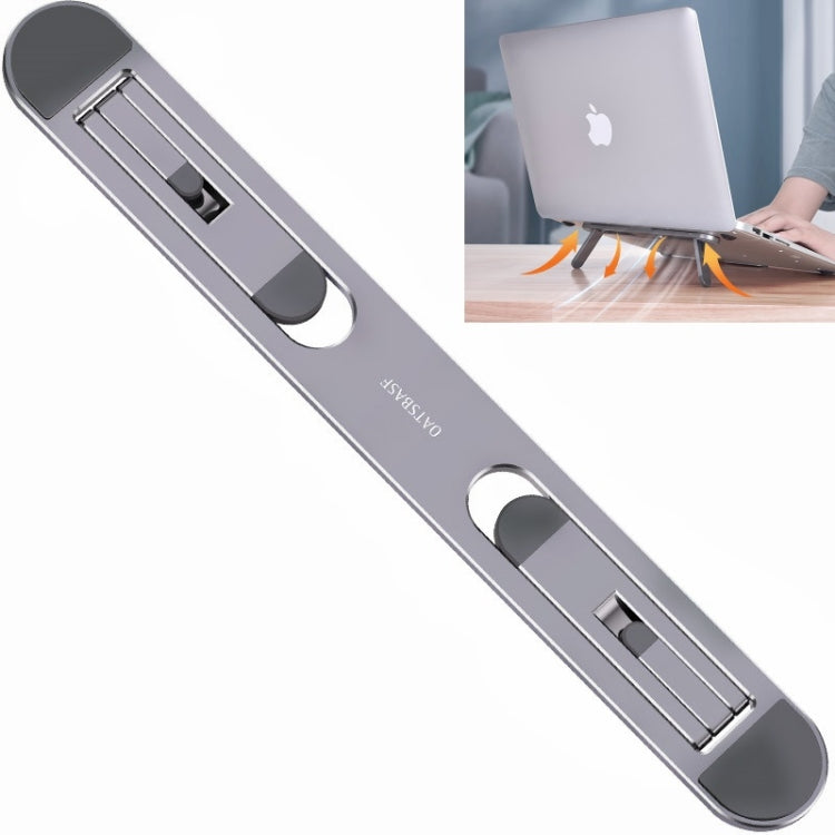 Oatsbasf Riscaldatore per ventola pieghevole con staffa per computer portatile pieghevole, Silver, Gray