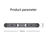 Oatsbasf Riscaldatore per ventola pieghevole con staffa per computer portatile pieghevole, Silver, Gray
