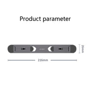 Oatsbasf Riscaldatore per ventola pieghevole con staffa per computer portatile pieghevole, Silver, Gray