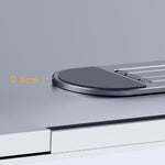 Oatsbasf Riscaldatore per ventola pieghevole con staffa per computer portatile pieghevole, Silver, Gray