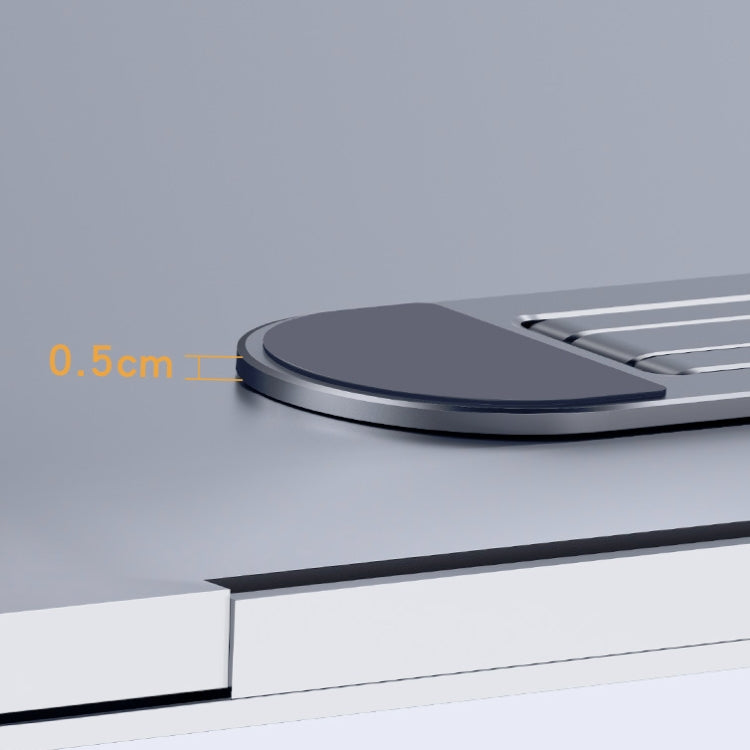 Oatsbasf Riscaldatore per ventola pieghevole con staffa per computer portatile pieghevole, Silver, Gray