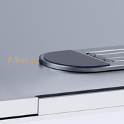 Oatsbasf Riscaldatore per ventola pieghevole con staffa per computer portatile pieghevole, Silver, Gray