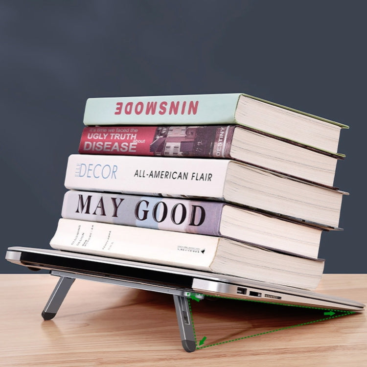 Oatsbasf Riscaldatore per ventola pieghevole con staffa per computer portatile pieghevole, Silver, Gray