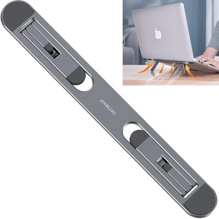 Oatsbasf Riscaldatore per ventola pieghevole con staffa per computer portatile pieghevole, Silver, Gray