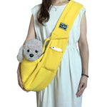 Borsa da trasporto per animali domestici Borsa a tracolla messenger in cotone, Yellow, Brown, Blue, Khaki, Black, Gray, Dark blue