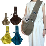 Borsa da trasporto per animali domestici Borsa a tracolla messenger in cotone, Yellow, Brown, Blue, Khaki, Black, Gray, Dark blue