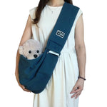 Borsa da trasporto per animali domestici Borsa a tracolla messenger in cotone, Yellow, Brown, Blue, Khaki, Black, Gray, Dark blue