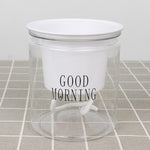 Vaso da fiori per piante grasse con assorbimento d'acqua automatico da 10 pezzi, Transparent Without Words, Transparent With Words