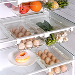 Scatola portaoggetti per frigorifero Tipo quadrato Scatola multifunzionale per la conservazione degli alimenti per uso domestico, 1 Egg Box, 1 Fresh Box, 2 Egg Box, 2 Fresh Box, 1 Egg Box + 1 Fresh Box, 1 Box Without Hook
