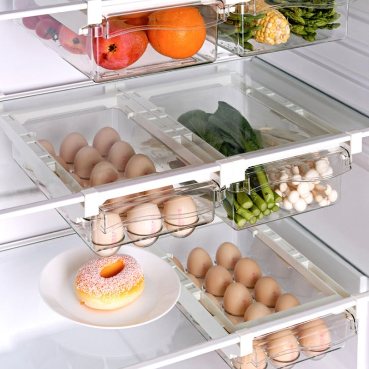 Scatola portaoggetti per frigorifero Tipo quadrato Scatola multifunzionale per la conservazione degli alimenti per uso domestico, 1 Egg Box, 1 Fresh Box, 2 Egg Box, 2 Fresh Box, 1 Egg Box + 1 Fresh Box, 1 Box Without Hook