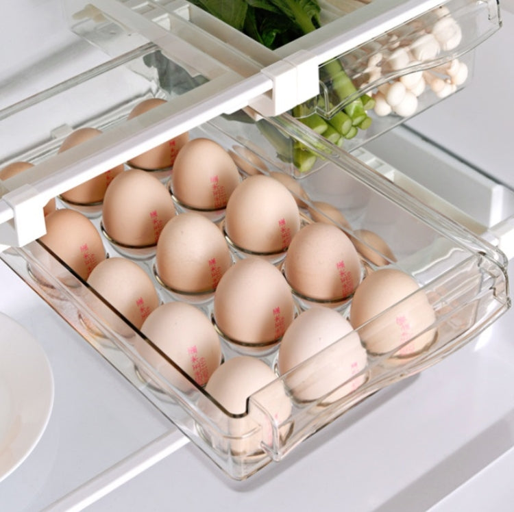 Scatola portaoggetti per frigorifero Tipo quadrato Scatola multifunzionale per la conservazione degli alimenti per uso domestico, 1 Egg Box, 1 Fresh Box, 2 Egg Box, 2 Fresh Box, 1 Egg Box + 1 Fresh Box, 1 Box Without Hook