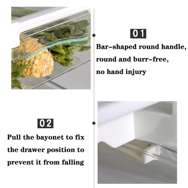 Scatola portaoggetti per frigorifero Tipo quadrato Scatola multifunzionale per la conservazione degli alimenti per uso domestico, 1 Egg Box, 1 Fresh Box, 2 Egg Box, 2 Fresh Box, 1 Egg Box + 1 Fresh Box, 1 Box Without Hook