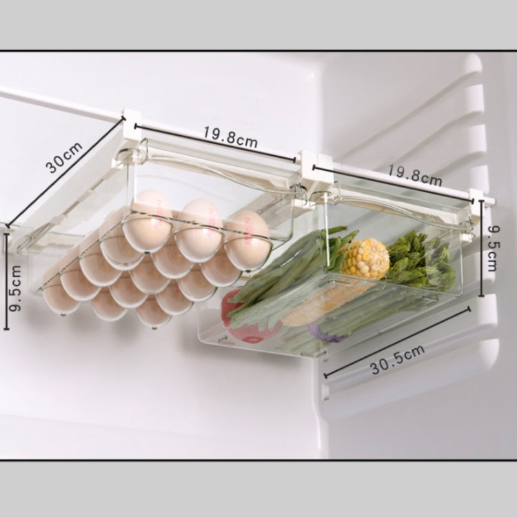 Scatola portaoggetti per frigorifero Tipo quadrato Scatola multifunzionale per la conservazione degli alimenti per uso domestico, 1 Egg Box, 1 Fresh Box, 2 Egg Box, 2 Fresh Box, 1 Egg Box + 1 Fresh Box, 1 Box Without Hook
