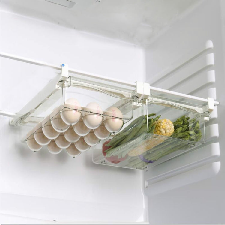 Scatola portaoggetti per frigorifero Tipo quadrato Scatola multifunzionale per la conservazione degli alimenti per uso domestico, 1 Egg Box, 1 Fresh Box, 2 Egg Box, 2 Fresh Box, 1 Egg Box + 1 Fresh Box, 1 Box Without Hook