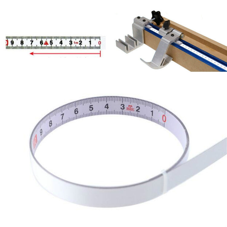 Righello in acciaio con scala adesiva con metro a nastro con scala di colla Righello autoadesivo, 1m Positive, 2m Positive, 3m Positive, 4m Positive, 5m Positive, 1m Reverse, 2m Reverse, 3m Reverse, 4m Reverse, 5m Reverse, 1m Middle Point, 2m Middle Po...