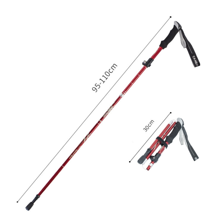 TANERDD TR-D0001 Bastoncini da trekking Corrimano da esterno pieghevoli in lega di alluminio Bastoni da trekking da trekking, TR-D0001 Short (Red), TR-D0001 Short (Blue), TR-D0001 Short (Sky Blue), TR-D0001 Short (Purple), TR-D0001 Short (Black)       ...