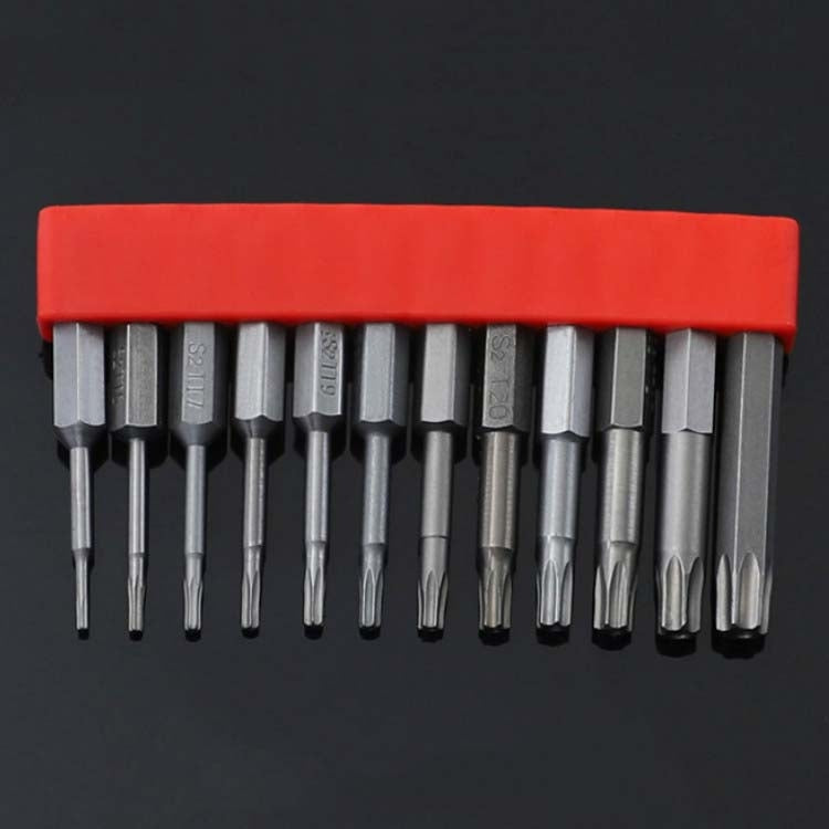 12 pezzi/set di punte per cacciavite con cacciavite elettrico magnetico in acciaio legato S2, 1, 2, 3, 4, 5, 6, 7, 8, 9, 10, 11, 12, 13
