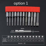 12 pezzi/set di punte per cacciavite con cacciavite elettrico magnetico in acciaio legato S2, 1, 2, 3, 4, 5, 6, 7, 8, 9, 10, 11, 12, 13