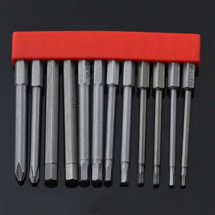 12 pezzi/set di punte per cacciavite con cacciavite elettrico magnetico in acciaio legato S2, 1, 2, 3, 4, 5, 6, 7, 8, 9, 10, 11, 12, 13