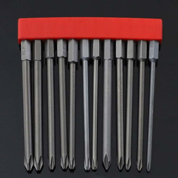 12 pezzi/set di punte per cacciavite con cacciavite elettrico magnetico in acciaio legato S2, 1, 2, 3, 4, 5, 6, 7, 8, 9, 10, 11, 12, 13
