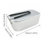 Scatola da pranzo da campeggio da viaggio all'aperto Scatola da pranzo portatile pieghevole in alluminio Scatola da pranzo retrò piccola, Small Regular Lunch Box, Lunch Box And Steaming Rack, Lunch Box And Steaming Rack And Folding Stove