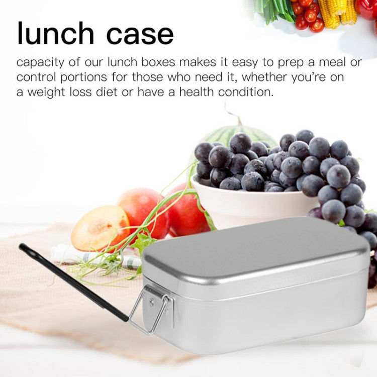Scatola da pranzo da campeggio da viaggio all'aperto Scatola da pranzo portatile pieghevole in alluminio Scatola da pranzo retrò piccola, Small Regular Lunch Box, Lunch Box And Steaming Rack, Lunch Box And Steaming Rack And Folding Stove
