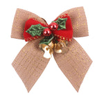 Fiocco di Natale da 15 pezzi con campane di ferro, ghirlanda di Natale, decorazioni per l'albero di Natale, consegna in stile casuale, Bow With Iron Bells