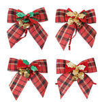 Fiocco di Natale da 15 pezzi con campane di ferro, ghirlanda di Natale, decorazioni per l'albero di Natale, consegna in stile casuale, Bow With Iron Bells