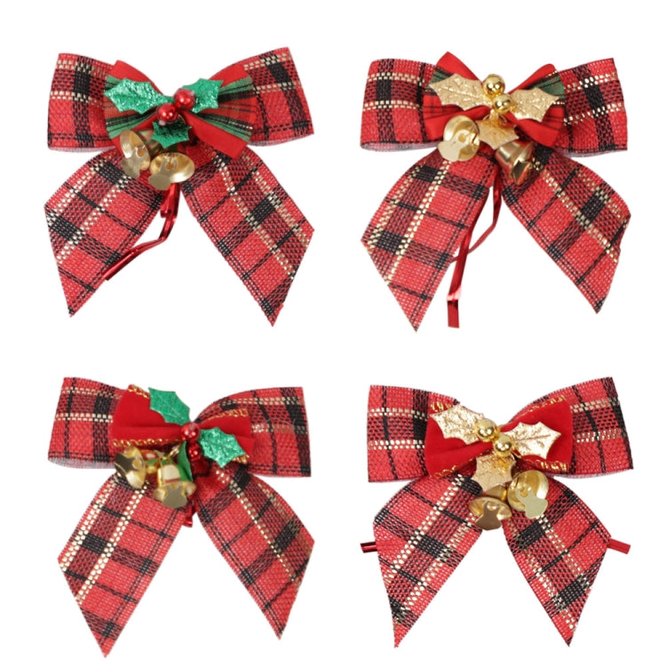 Fiocco di Natale da 15 pezzi con campane di ferro, ghirlanda di Natale, decorazioni per l'albero di Natale, consegna in stile casuale, Bow With Iron Bells